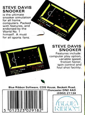 Steve Davis Snooker (1988)(-)[SDS] box cover back